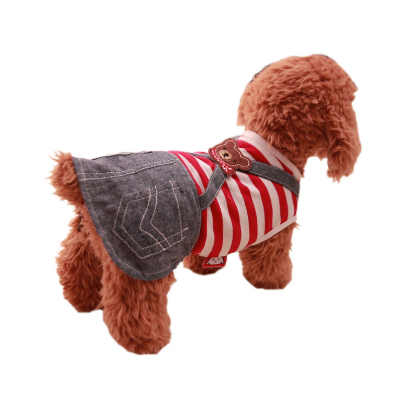 宠物狗狗衣服薄款比熊宠物小熊背带裙春秋服装贵宾小型犬狗狗夏装