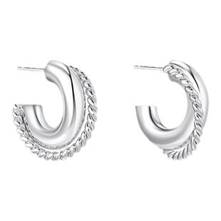 Department星环耳环圈圈耳饰通勤百搭原创设计饰品首饰小众银色