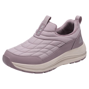 足力健老人鞋2025冬季新款加绒加厚保暖东北大棉鞋健步户外妈妈鞋