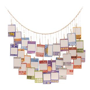 新中式diy卡片照片墙挂饰客厅卧室墙面装饰挂件创意相片悬挂夹子