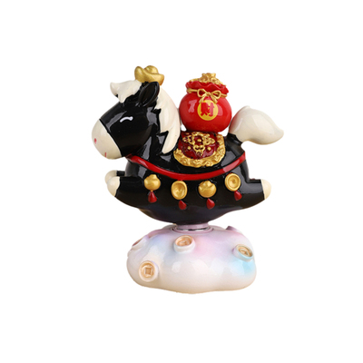 国潮马上有钱招财吉祥摆件