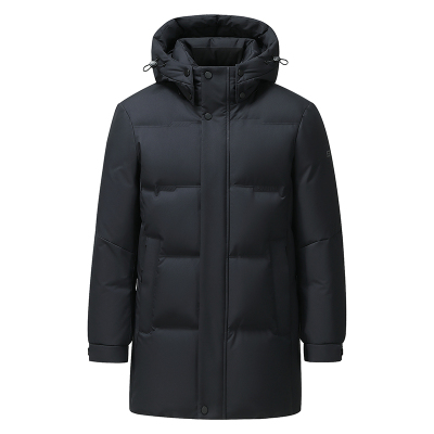鸭鸭男款中长款羽绒服