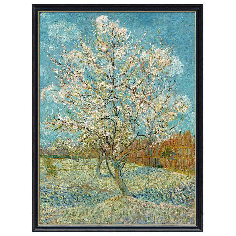 风色桃花梵高印象派油画轻奢挂画