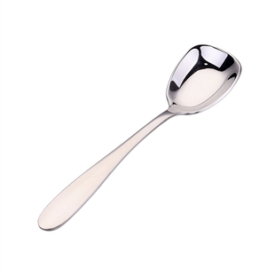 304不锈钢平底小勺子12厘米咖啡小勺甜品勺搅拌勺小调羹雪糕勺