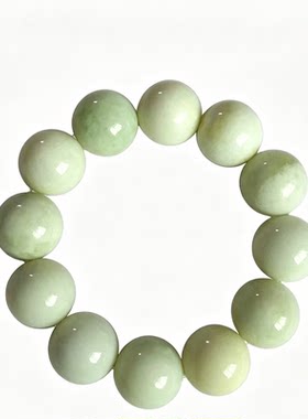 正品西安蓝田玉佛珠手串14-18mm