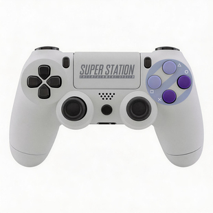 eXtremeRate易极改 PS4手柄标准版替换改装全套壳SNES复古经典款附DIY安装工具适用于DS4手柄CUH-ZCT2型号