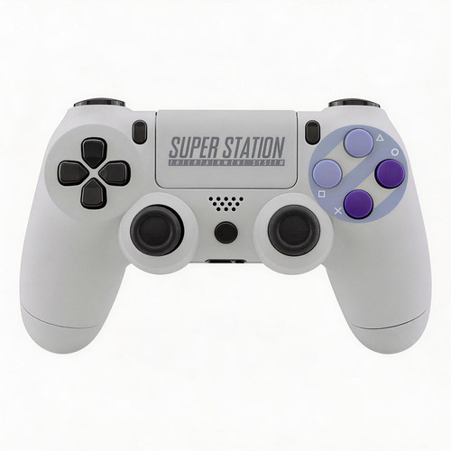 eXtremeRate易极改 PS4手柄标准版替换改装全套壳SNES复古经典款附DIY安装工具适用于DS4手柄CUH-ZCT2型号