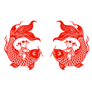 福娃玻璃贴纸鱼静电贴纸年年有余窗花2026新年春节马年窗贴水贴