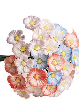 陶瓷花朵手工小花摆件仿真永生花