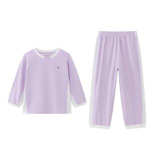 全棉时代儿童春夏薄款抗菌针织睡衣套装男女孩宝宝纯棉a类家居服