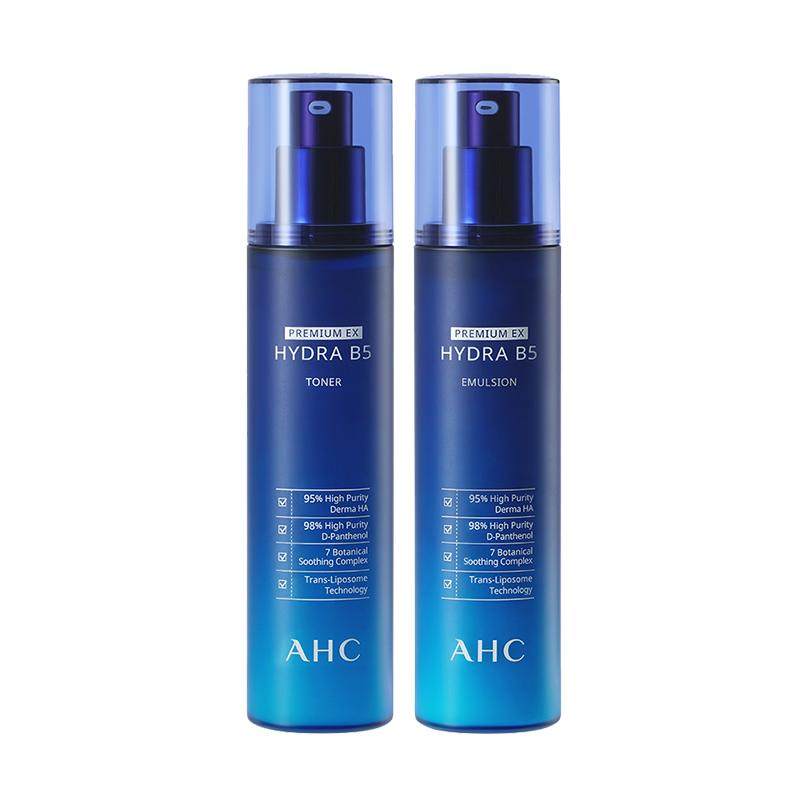 【官方自营】AHC水乳套装B5玻尿酸提亮紧致舒缓保湿补水韩国正品