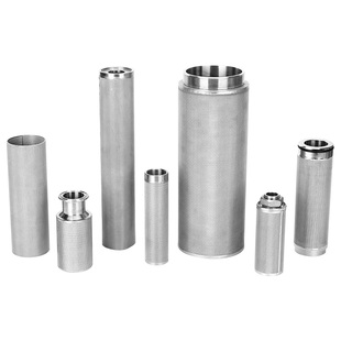 不锈钢金属烧结滤芯工业真空上料机呼吸器粉尘气体过滤网定制5um