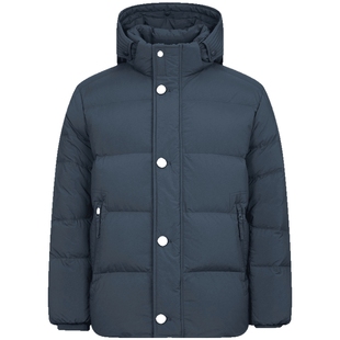 90%鹅绒BEANPOLE滨波 男士商务优雅可拆卸帽休闲常规款羽绒服外套