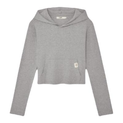 【现货】韩国小众glowny短款长袖连帽纯色简约百搭打底长袖卫衣