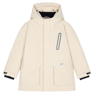 【90%绒子含量】 nb官方童装 冬季新品中长款保暖鸭绒连帽羽绒服