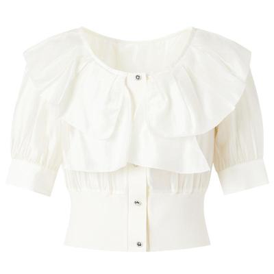 摩萨克法式荷叶边衬衫