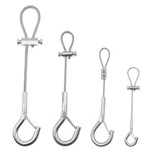 304不锈钢钢丝吊绳锁扣吊码锁线器保险安全钩挂钩吊绳拉紧器卡扣
