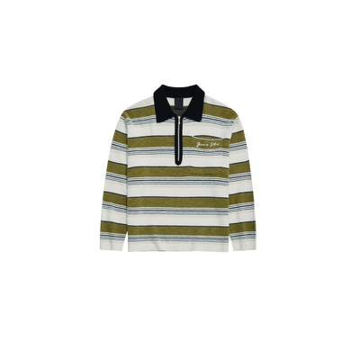 VVNK JANE PLUS2026春季新款Polo领条纹针织衫女J610103613A