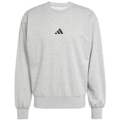 【自营】Adidas阿迪达斯男灰色圆领套头衫保暖舒适运动卫衣JE3828