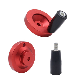 铝合金手轮机床胶小手摇柄DIY车床旋转顶丝固定光孔佛珠机械配件