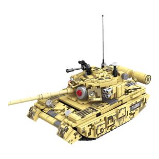 TWF/特维方T90主战坦克积木大颗粒拼装军事模型摆件收藏成人礼物