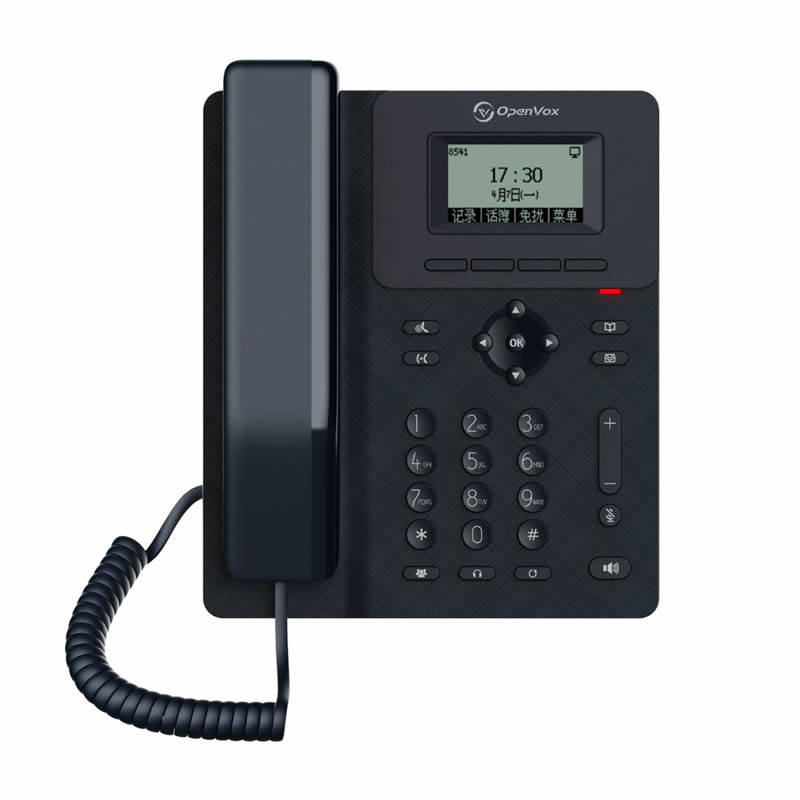 OpenVox 开源 C220 POE/电源双供电 IP电话机 办公网络电话机