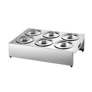 304不锈钢调料台火锅店自助调料盒小吃酱料蘸料配菜配料架小料台