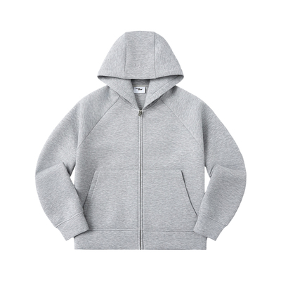 WHOOSIS（不知其名）空气层拉链帽衫卫衣外套春秋男女cleanfit潮