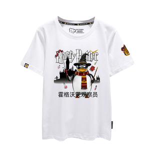 威廉泰尔企鹅联名哈利波特搞怪周边短袖T恤衫男女纯棉半袖休闲体