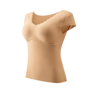 古今保暖背心女内搭冬季带胸垫胸罩一体式内衣文胸加绒上衣打底衫