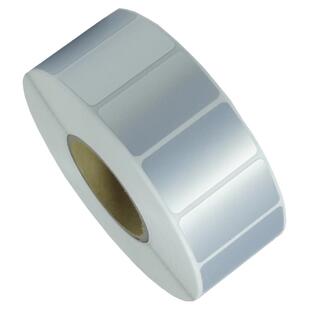 亚银标签纸35*25mm 单排横版哑银不干胶条码PET打印3.5x2.5cm定制