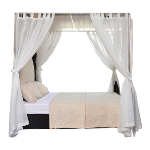 东南亚美式中式酒店客栈床幔定制四柱架子床幔纱公主风蚊帐床幔帘