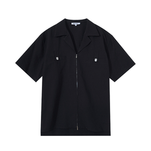 Hualun夏季休闲慵懒风亚麻短袖套装男潮牌新款衬衫一整套时尚搭配