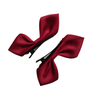 小兔耳朵立体发夹蝴蝶结女宝宝韩国儿童发饰公主可爱红色头饰发卡