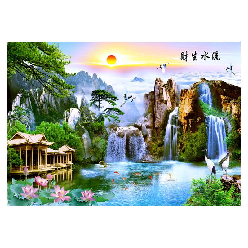 粟缘客厅山水风景装饰画美化环境
