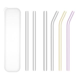 高硼硅玻璃吸管弯曲食品级耐高温防口红透明珍珠奶茶弯头直管饮管