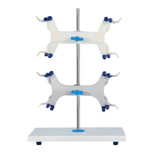 大理石滴定台钢化玻璃滴定台铁架台滴定管固定架操作台配蝴蝶夹实验室塑料/铝制滴定管架滴定台架