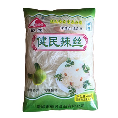山东特产诸城健民辣丝子辣菜芥菜丝5袋*420克下饭菜咸菜酱菜现货