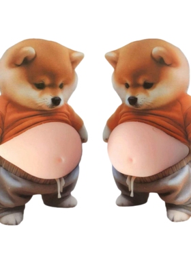 柴犬立体防撞贴纸|超4000次加购