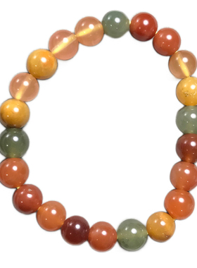 清货天然福禄寿发红圆珠手串一物