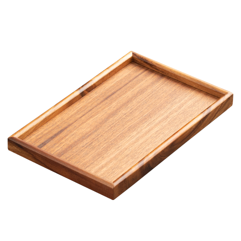 胡桃木质托盘商用长方形茶盘待客专用餐盘家用中式水果点心收纳盘
