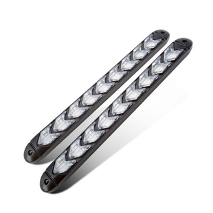 汽车日行灯改装流光流水转向灯通用车外灯高亮防水LED日间行车灯