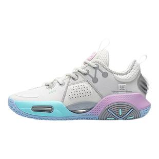 李宁童鞋韦德之道 全城9 透气8防滑耐磨实战篮球鞋青年版棉花糖