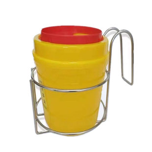 利器盒托架锐器盒放置架圆形利器桶支架锐器盒架子手消液挂架杯架