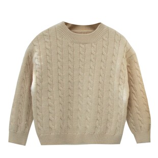 宽松加厚款，儿童毛衣男童女童打底衫白色针织衫中小童冬装线衫潮