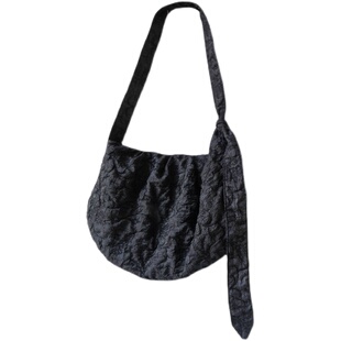 波普先生原创小众泡泡布个性冷淡风山本耀司风饺子包气质潮斜挎包