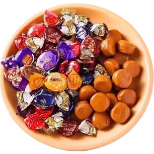 俄罗斯糖果进口官方旗舰店巧克力混合糖果高端年货散装喜糖牛轧糖