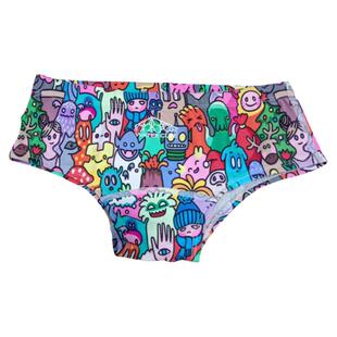浩沙男平角卡通运动员训练竞赛排水线泳裤红黄兰粉紫160-190码