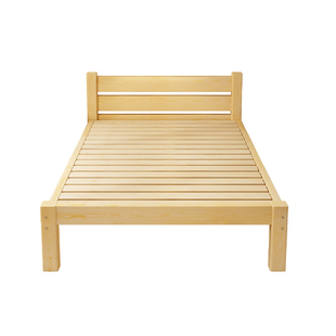 实木床家用大床现代简约1米8主卧双人床出租房经济性1米5单人床