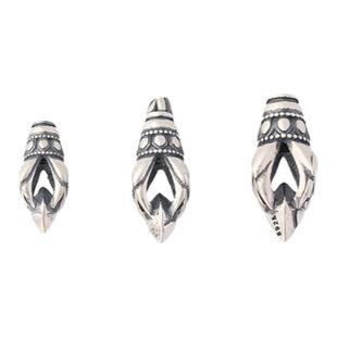 S925银 金刚杵 藏式手串饰品 弟子珠配饰绳头结尾吊坠DIY配件